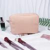 Vintage American Cotton Makeup Bag With Striped Pattern For Travel And Daily Use
