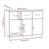 820149 vidaXL Buffet Gris 100x40x75 cm Bois massif de pin