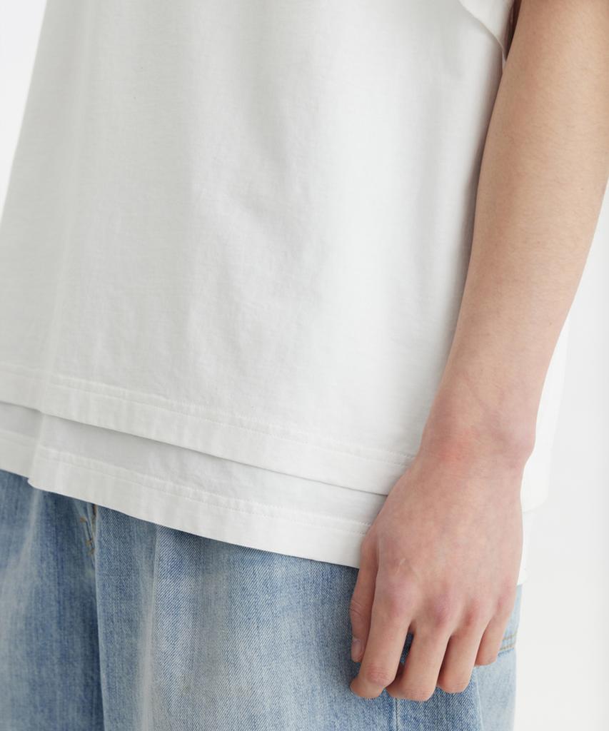 Youth Layered H/S T-Shirt - White