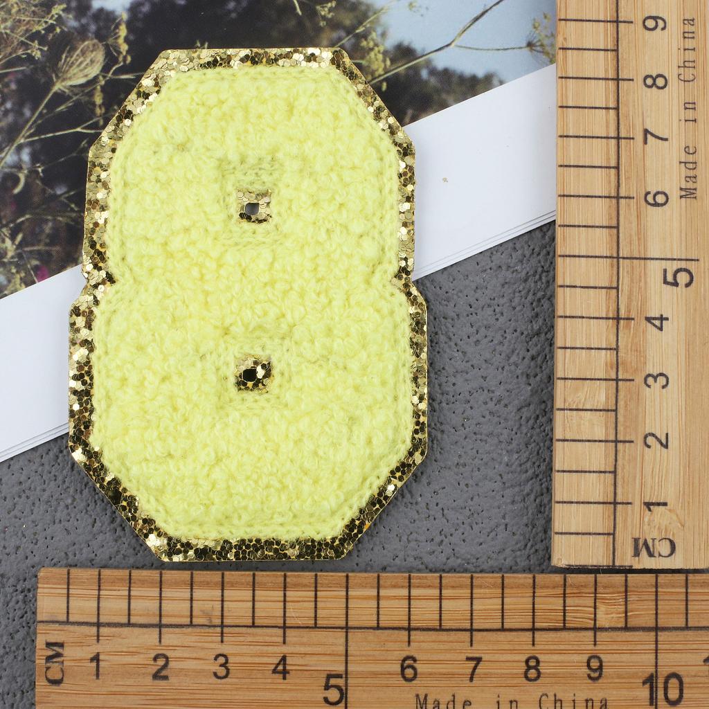 Mixed Color English Alphabet Embroidery Cloth Sticker Digital Towel Embroidery Computer Embroidery Stamp Clothes Smiley Face Patch Sticker