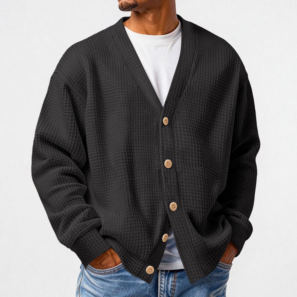 Men's Loose Casual Minimalist Cardigan , Long Sleeve Daily Wear