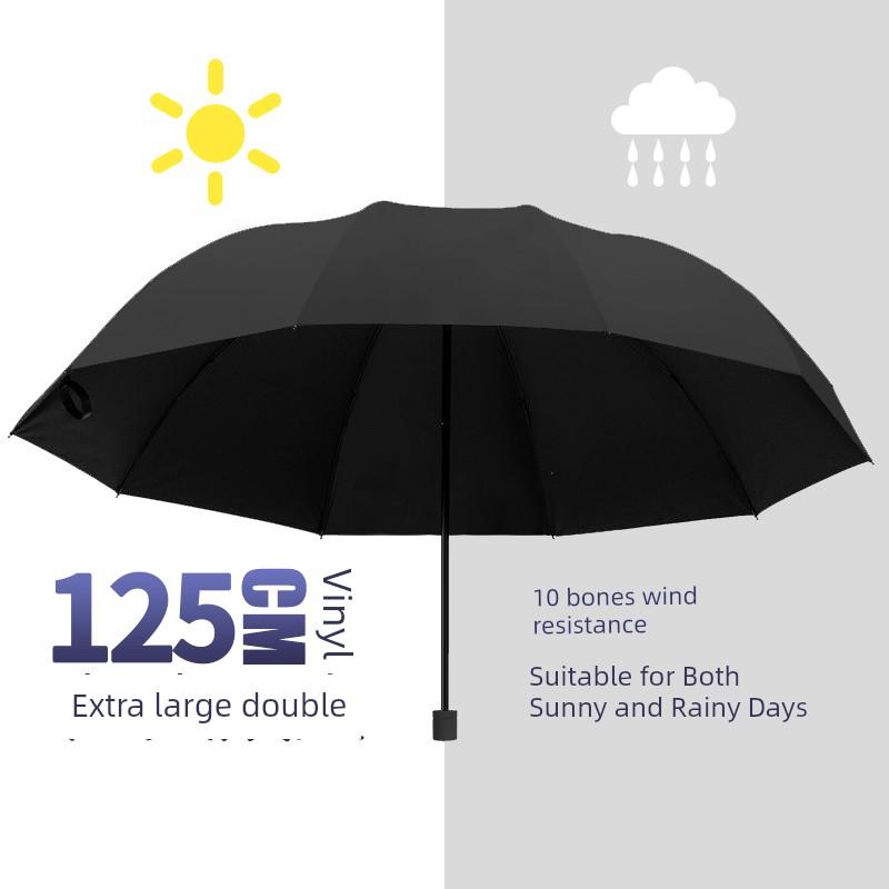 Umbrella Large Reinforced Thickened Strong Storm-Resistant Umbrella Female Dual-Use Sun Umbrella Sun Protection UV Protection