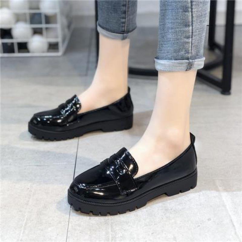 

Large size women s shoes plus size Japanese jk single shoes retro small leather shoes versatile soft sole 31