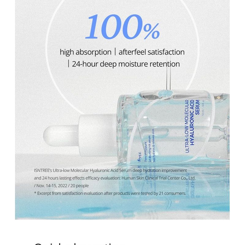 Isntree - Ultra-Low Molecular Hyaluronic Acid Serum