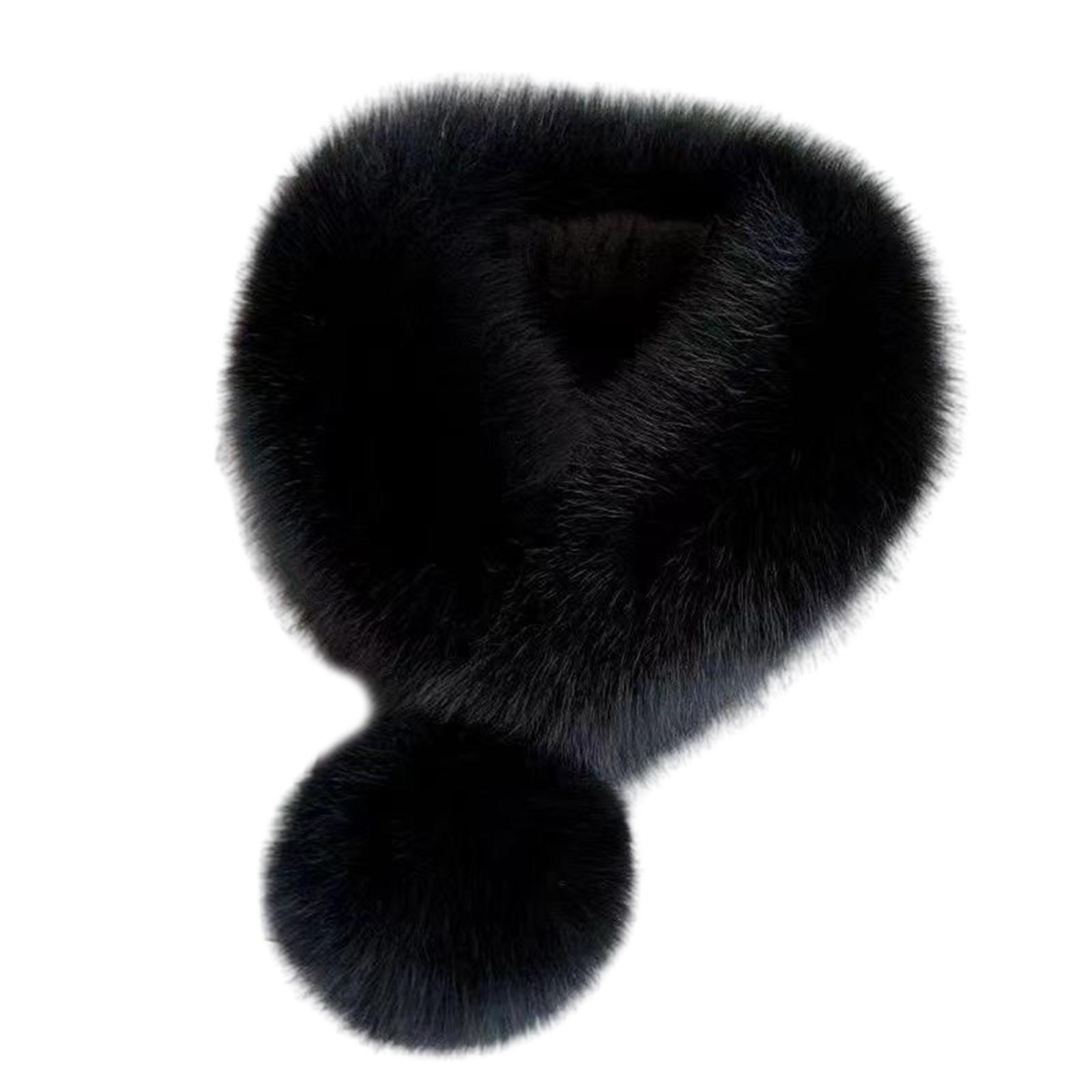 

Winter Warm Scarf Neck Wrap for Adult Furry Faux Furs Neck Scarf for Cold Weather Office Girl Neck Warmer Shawl Wrap 4