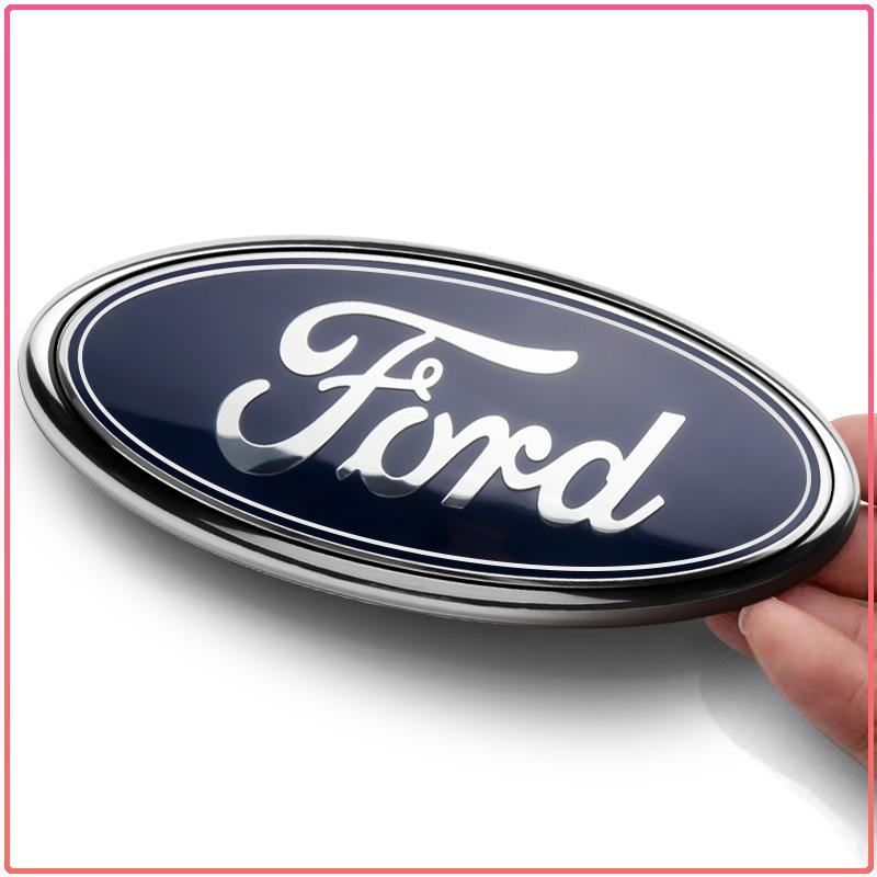 11,5X4,5cm BilLogotyp För Ford Ranger Escape Mondeo Fusion Fiesta Kuga Edge Focus Mustang Bakre Bagagelucka Emblemsdekal Tillbehör