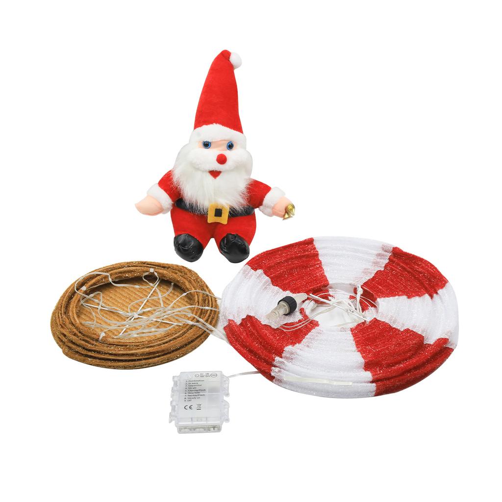 Santa Hot Air Balloon LED String Lights, Indoor Outdoor Christmas Hanging Decor Light, Adjustable Festive Atmosphere Lamp