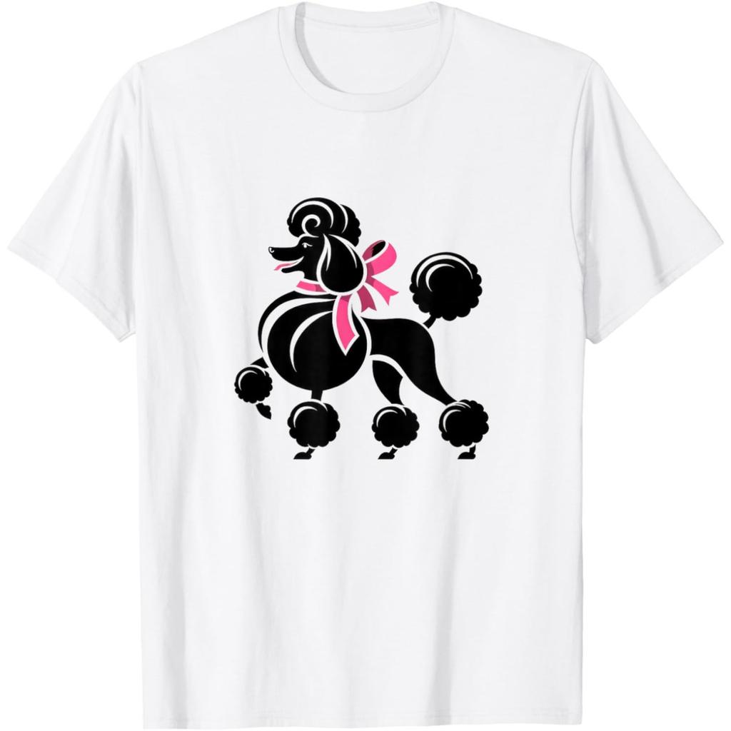 Best Standard Poodle Design for Men Women Dog Poodle Lover T Shirts Cotton Streetwear Tee Short Sleeve Unisex Loose Clothing