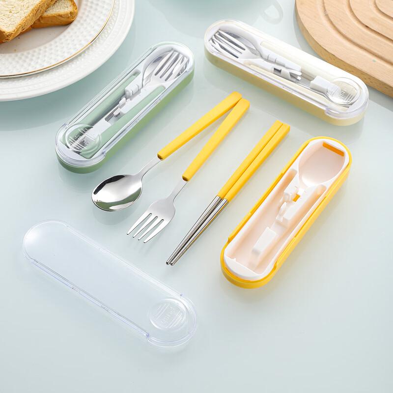 Portable 304 Stainless Steel Cutlery Set with Storage Box