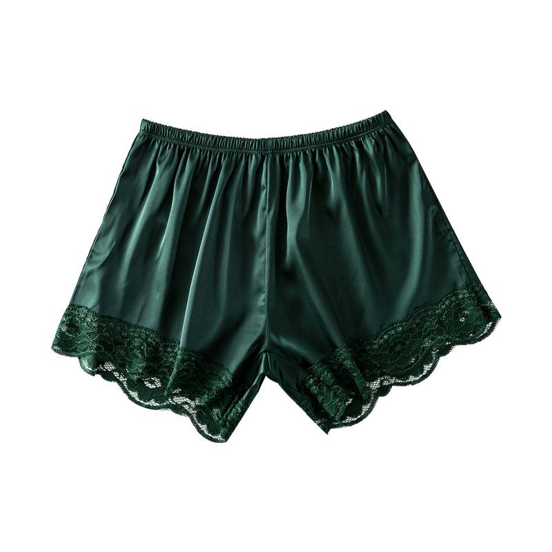Women's Lace Trim Anti-Exposure Silk-Inspired Loose Shorts - Plus Size Summer Safety Leggings
