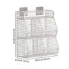 Hanging Kitchen Basket Fruit Four Grids Modern Lightweight Wall Mount Organizer for