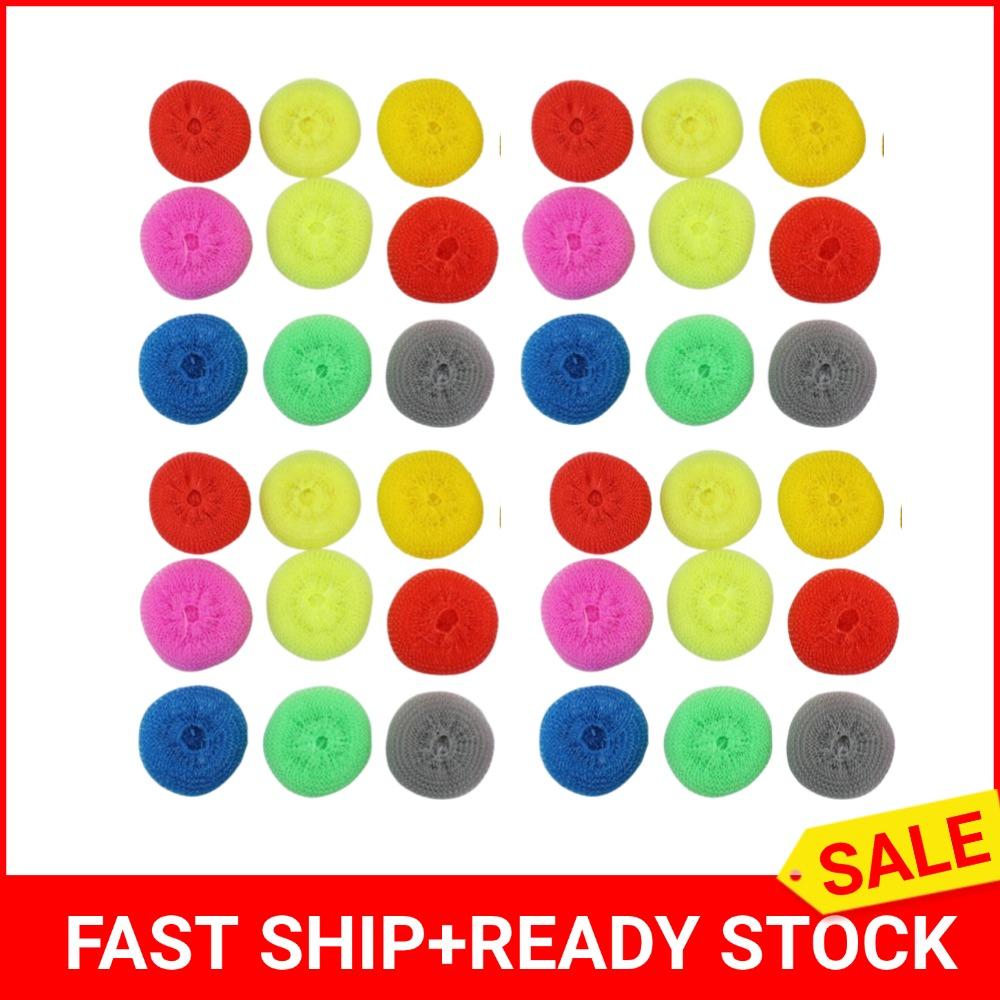 

36 шт. Не царапающий чистящий шарик Случайный цвет Пластиковый Для уборки Жир Посуда Сетчатый скребок Хозяйственные товары