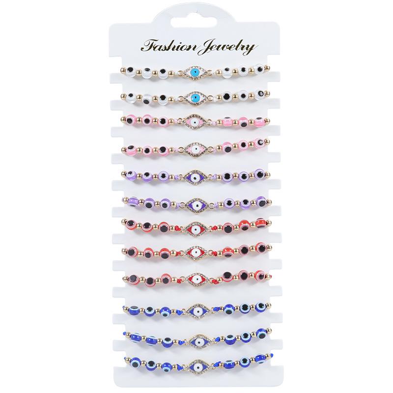 Bohemian Hand-woven Colorful Seed Bead Adjustable Bracelet with Rhinestone Connector
