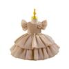 Frühlings-/Sommer-Festkleid für Kinder mit Perlen & 3D-Blumen - Kleinkind & Kleinkind