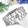 JEWELRYWE Square Quartz Stylish Bracelet Stylish Silver Women's Watch, Japanese-Made Movement, Waterproof, Watch, Accessory,