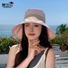 Summer Surround Big Brim Sun Hat Children Linen Splicing Bow Bucket Hat Outdoor Fashion Versatile Sunscreen Hat