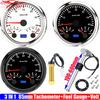 7 Colors 85mm Gauge 3 IN 1 Tachometer Fuel Level Guage Voltage For Oil Level Sensor 0-190 Ohm Auto Car Boat Yacht 12V