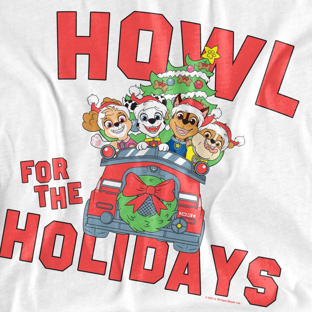 Paw Patrol Unisex Adult Howl For The Christmas Holidays T-Shirt