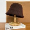 Women's Winter Wool Felt Fisherman Hat – Warm, Ear-Protecting Bucket Style for Large Heads, Slim Face Design