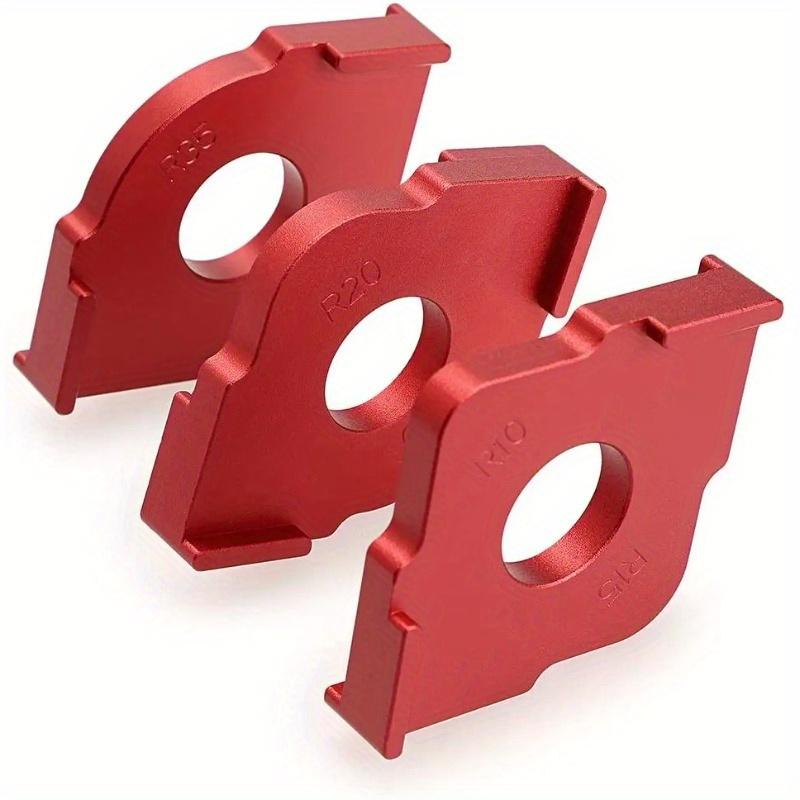 3Pcs Wood Panel Radius R Plate Router Table Bit Corner Jig Trimming Machine Engraving Machine Round Corner Template Kit
