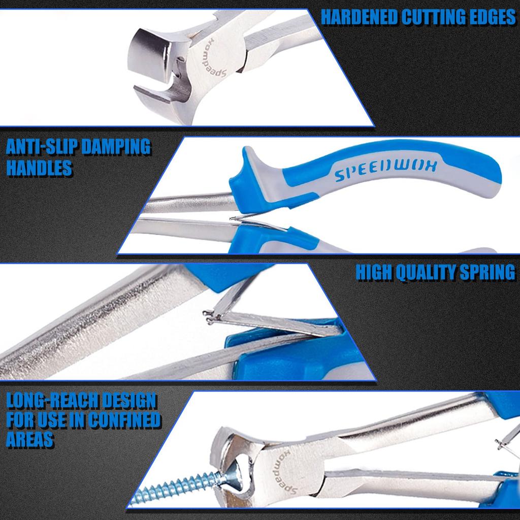 SPEEDWOX 140mm End Micro and Wire Long Reach Mini Cutting Tool with Vertical Blades for Precision Cutting In Ideal for Car Professional and A