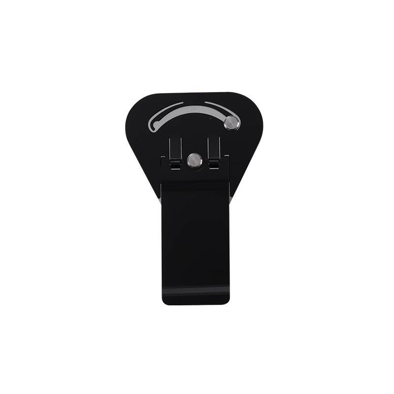 Foldable Metal Phone And Tablet Mount With Adhesive Back For Desktop Use Black Short