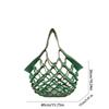 Foldable Leather Folding Tote Bag Large Capacity Woven Handbag Trendy Grocery Bag  Storage