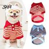 Small Medium Pet Clothing Cute Dog Shirt, Striped Collared Clothes, Summer Button Up T-Shirt, Breathable Puppy Apparel Soft Outfits for Dogs