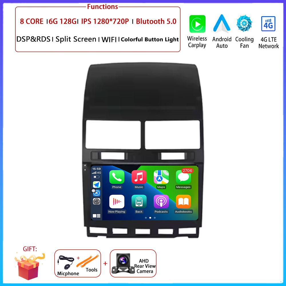 4G Android OS Carplay Auto  For VW Volkswagen Touareg 2004-2011 Car Radio Navigation GPS Multimedia Video Player AMI QLED Screen