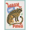 Tiger Wash Your Paws Crocodile Brush Your Teeth Bathroom Poster Fun Toilet Quote Canvas Printing Wall Art Funky Room Home Decor