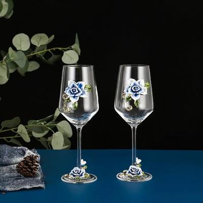 Copas de vino esmaltadas creativas, tazas, copas para copas de champán, copas de cóctel originales, copas de cristal de lujo, juego de copas de vino y licores