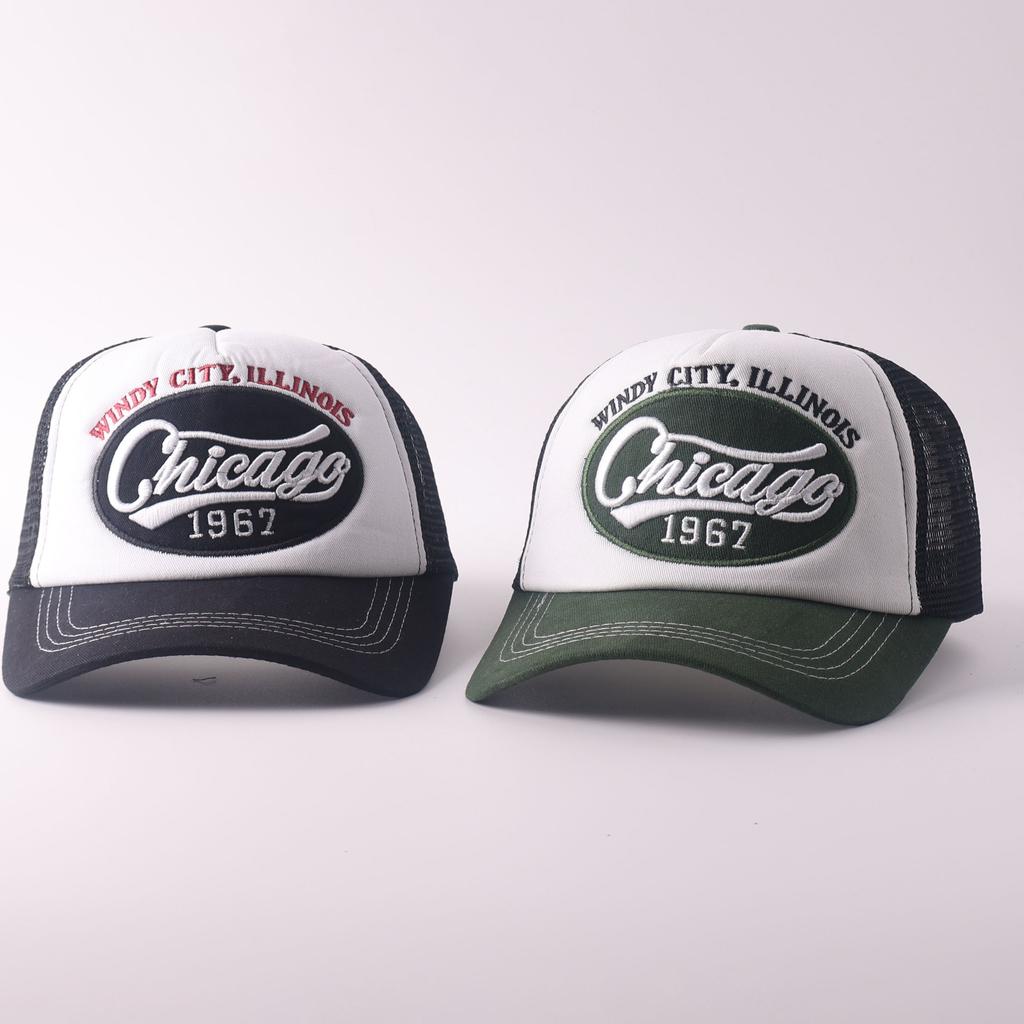 Șapcă de baseball nouă, la modă, europeană și americană, bărbați, broderie personalizată cu litere, șapcă stil camion american, șapcă cu plasă pentru protecție solară în aer liber, șapcă șapcă șapcă