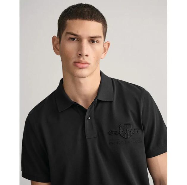Gant Reg Tonal Shield Rugger поло с короткими рукавами