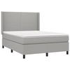 VidaXL Lit à sommier tapissier avec matelas Gris clair 140x200cm Tissu - Modèle 3131273