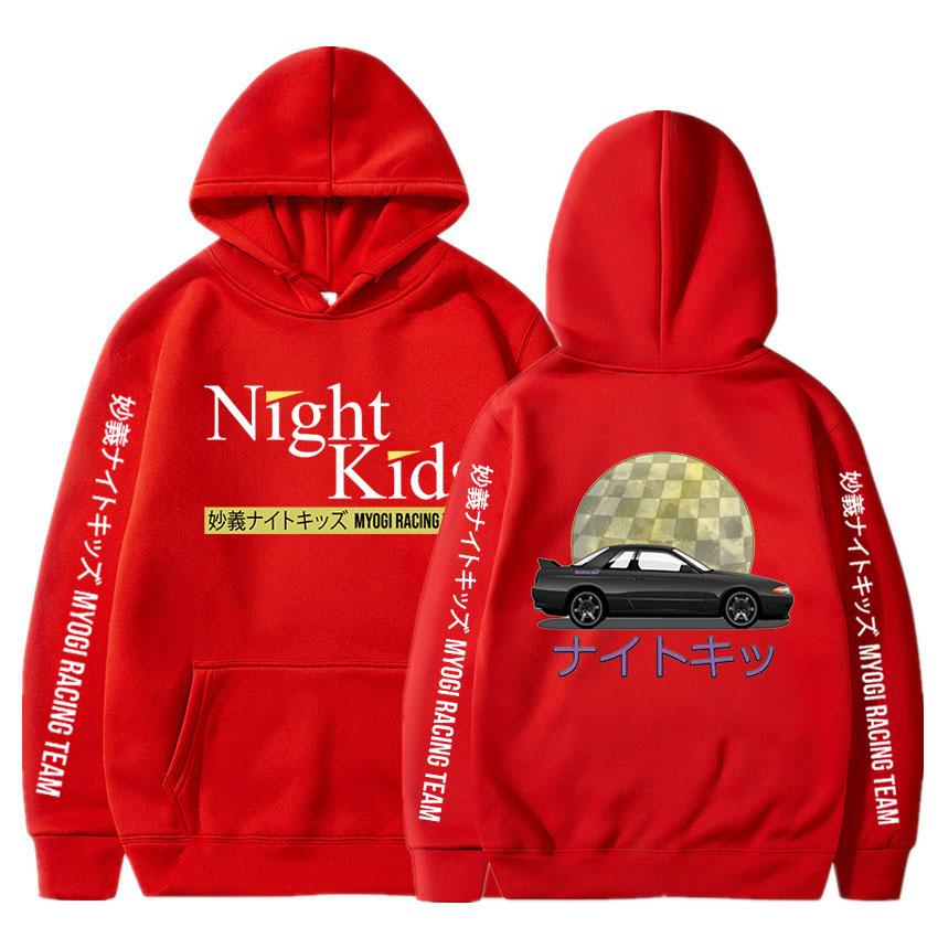 

Hot Anime Drift AE86 Initial D Толстовка Night Kids Myogi Racing Team Sweatshirt R34 Skyline GTR JDM Manga Hoodies Harajuku Streetwear XXXL