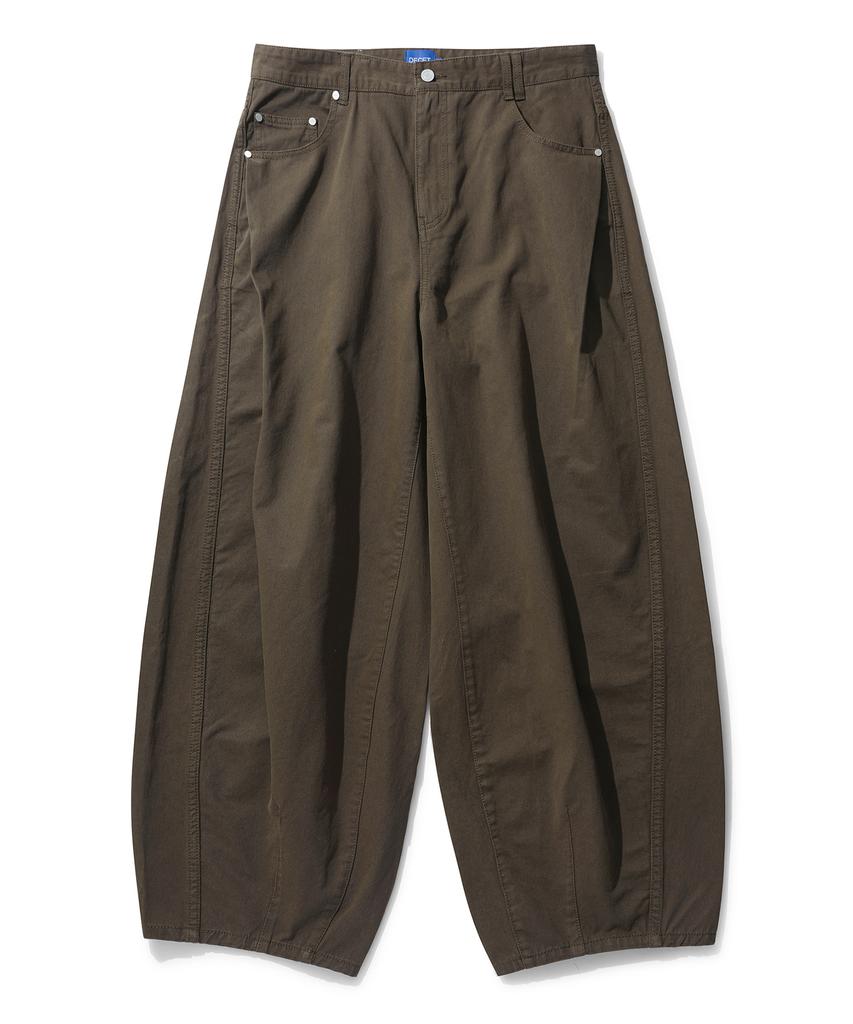 DECET Barrel Wide Leg Pants Dcpt071Brown