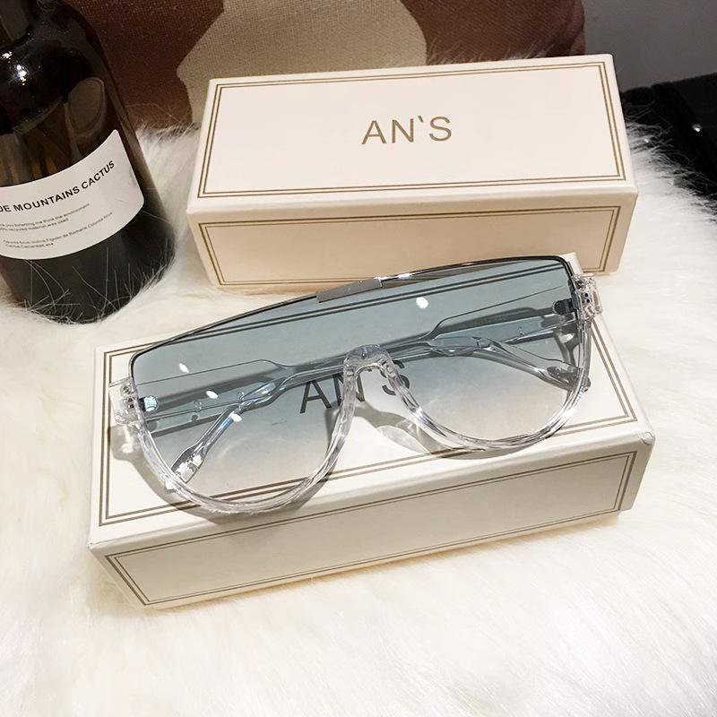 Pilot Half-Frame Sunglasses Men And Women Transparent Trend Personalized Semi-Round Glasses Couple Travel Photo Sunglasses