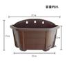 1PC Balcony Wall Hanging Flower Pot Semicircular Plastic Imitation Wood Hanging Water Storage Potted Plant Dill Flower Pot Send Hook