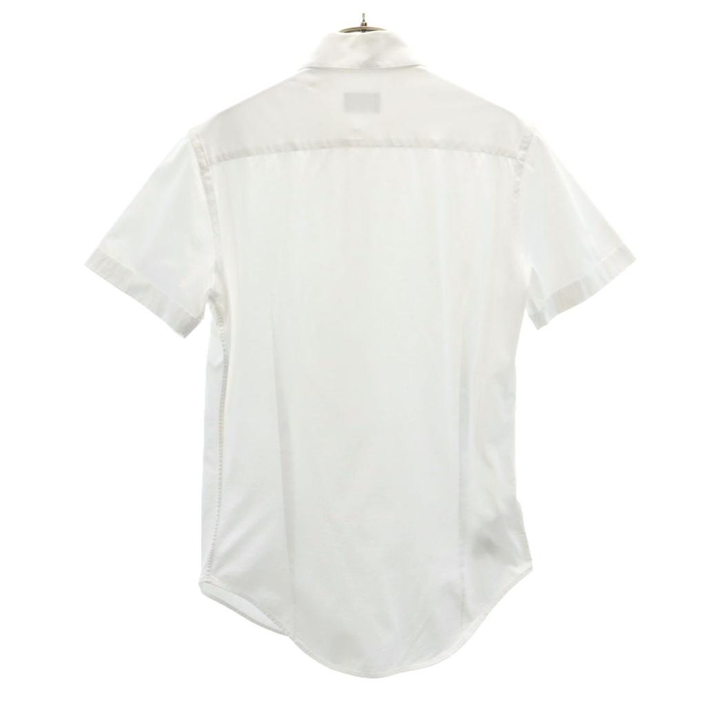 Giorgio Armani Made In Italy Short Sleeve Cotton Shirt 38 White Women Used