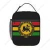 Lion Rasta Musique Reggae Racines Rock Reggae Sac à Lunch Thermique Isolé Portable pour Femmes Contenant à Lunch Boîte Alimentaire Multifonction