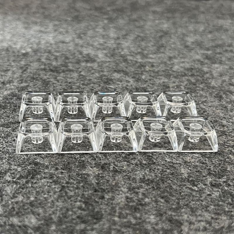 5/10PCS 1U Keycaps, Transparent with Backlit Stain Resistant Enhances Typing For Mechanical Keyboards