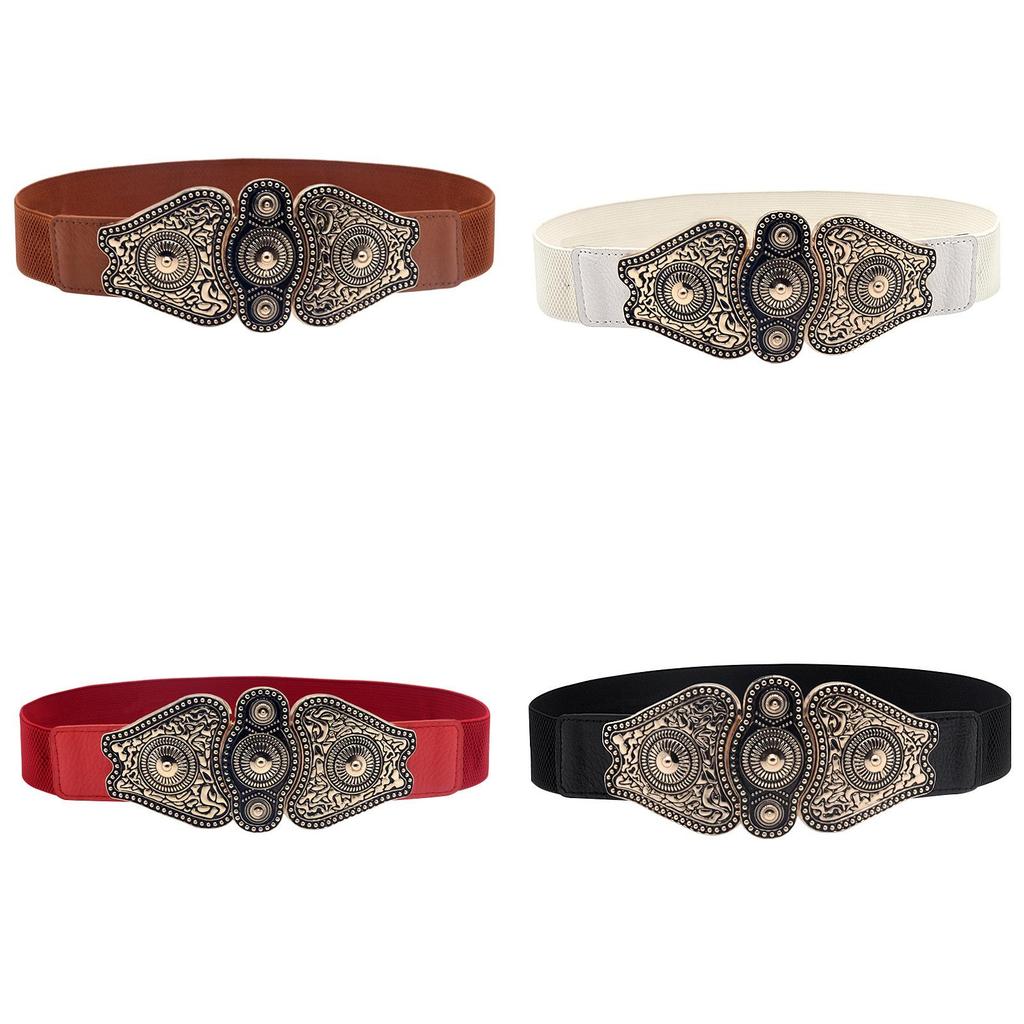 Fashion Pu Leather Wide Waist Belt For Dresses And Coats With Hook Closure For Stylish Outfits