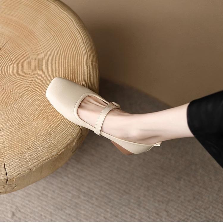 Soft-soled Single Shoes Women's 2025 Spring New Flat-soled Evening Breeze Gentle Shoes Women's Shoes Are Not Tired of Feet Mary Jane Small Leather Sho