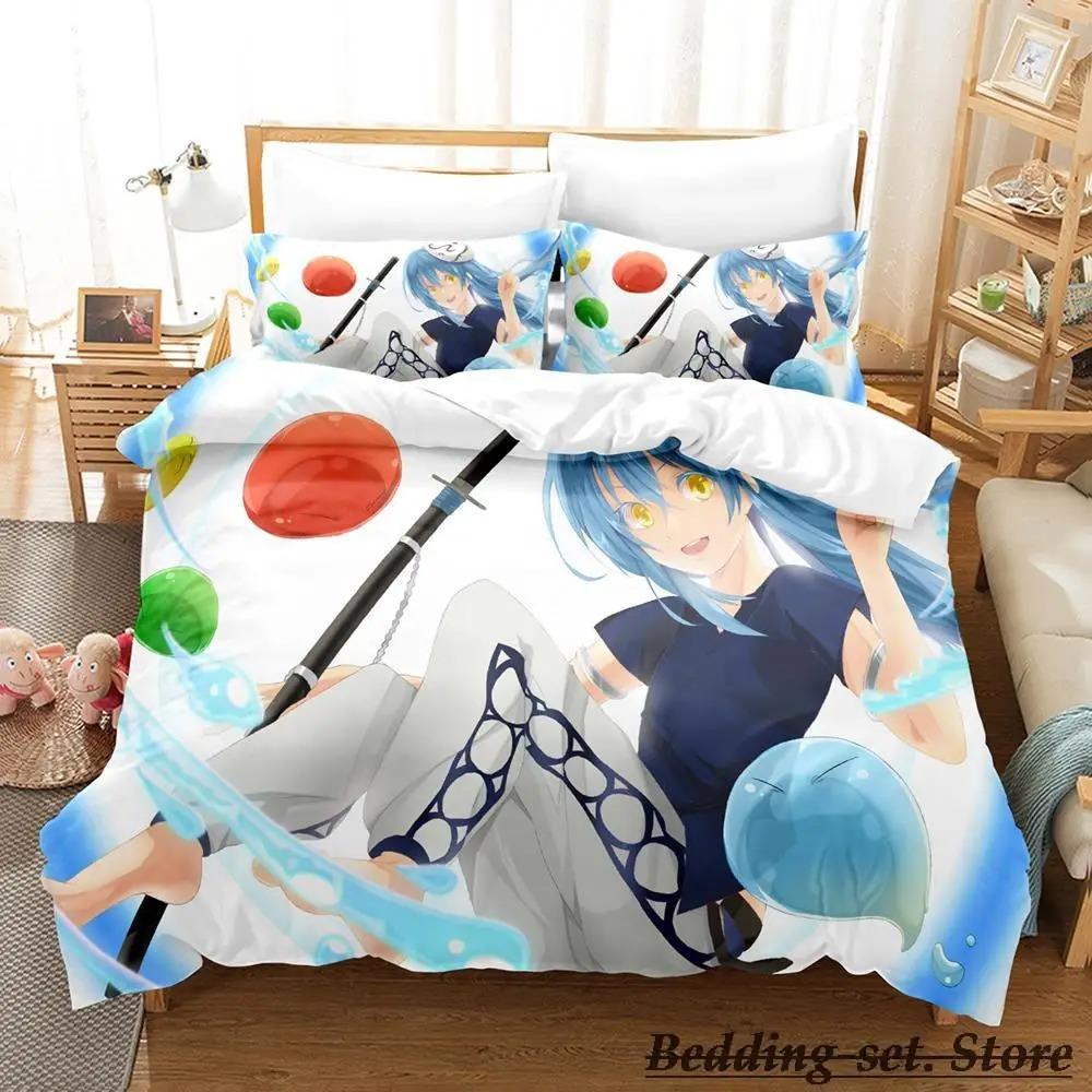 

time i got reincarnated as a slime Bedding Set Single Twin Full Queen King Size Bed Set Adult Kid Bedroom Duvetcover Sets Anime 70x133cm 2pcs