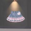 European & American Pleated Pink Denim Skirt for Women - Petite, Lightly Mature, Summer Style