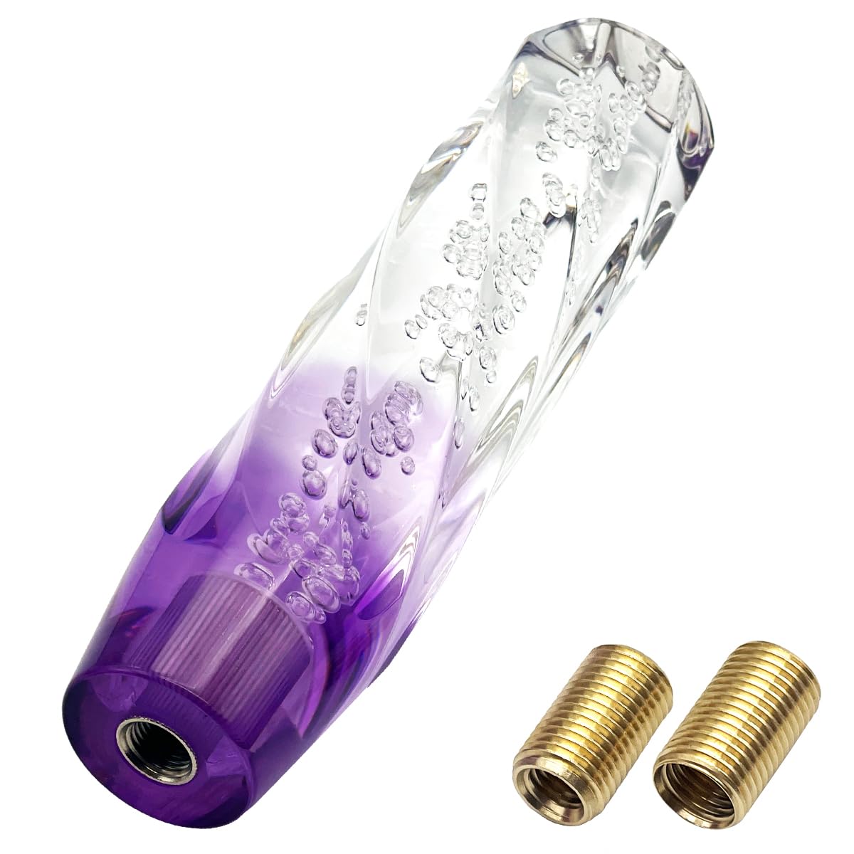 grooblue Crystal Shift Universal Bubble 20cm for Gradient Crystal Purple Knob, Lever, (200mm), Trucks, Decotora, Hiace, Adapter, M8, M10, M12,