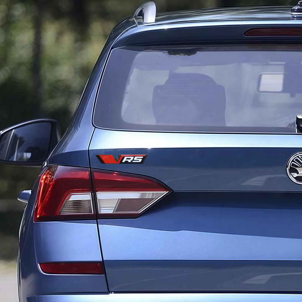 1Pc VRS Logo Car Side Fender Rear Trunk Car Body Emblem Badge Sticker for Kamiq Superb Octavia Rapid Kodiaq Karoq Fabia