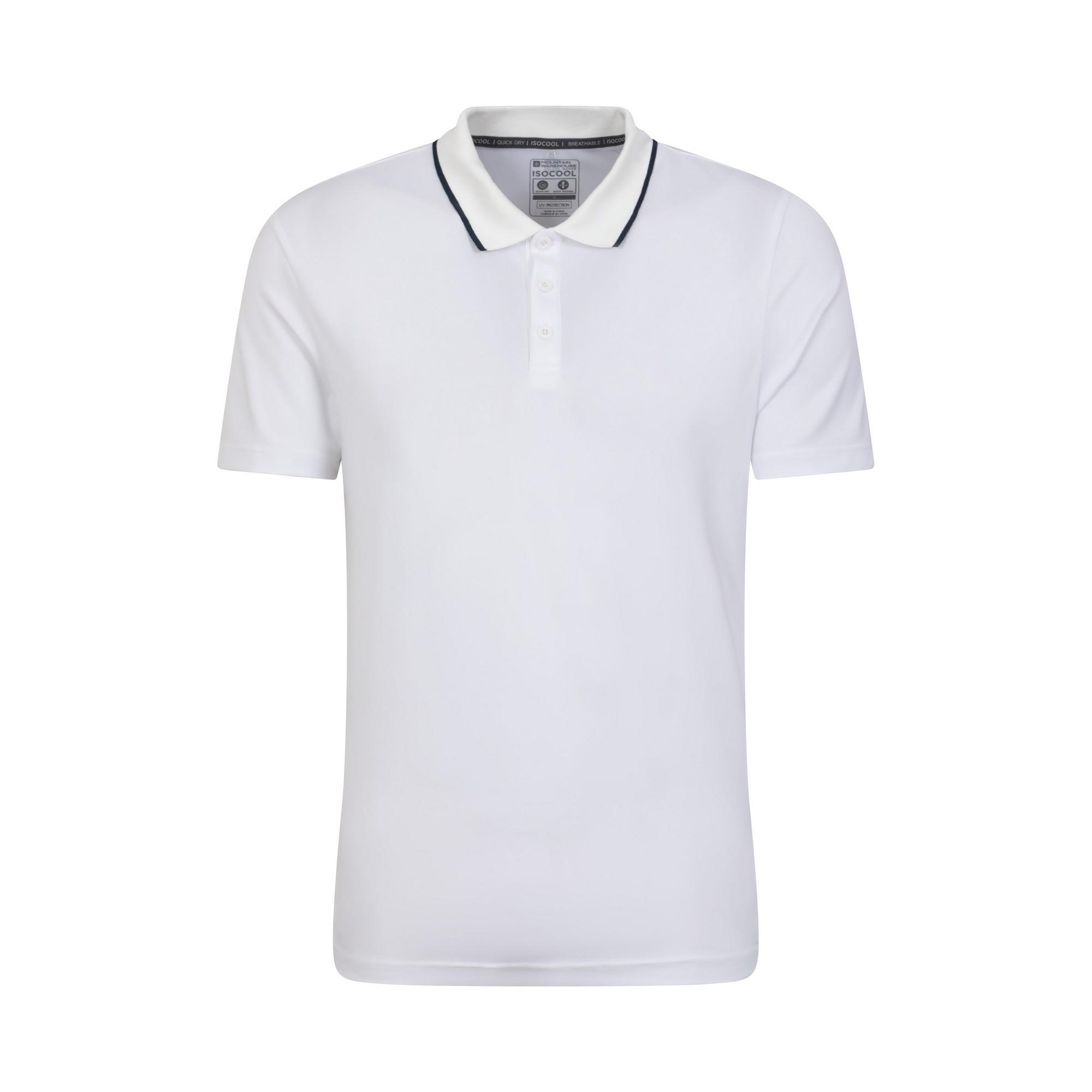 Mountain Warehouse Mens Tournament IsoCool Polo Shirt XL blanc