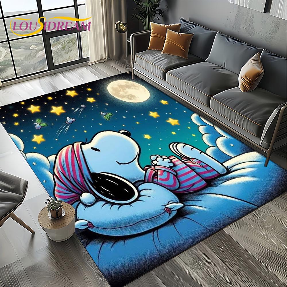 27 Style Cute Snoopy Dog Cartoon Carpet Rug for Bedroom Living Room Home Sofa Decoration,kids Game Large Decor Floor Mat Gift 3D