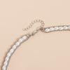 Stylish Faux Pearls Dangle Tassels Necklace Crucifix Pendant Trendy Clavicle Chain Accessory For Casual or Formal Outfits